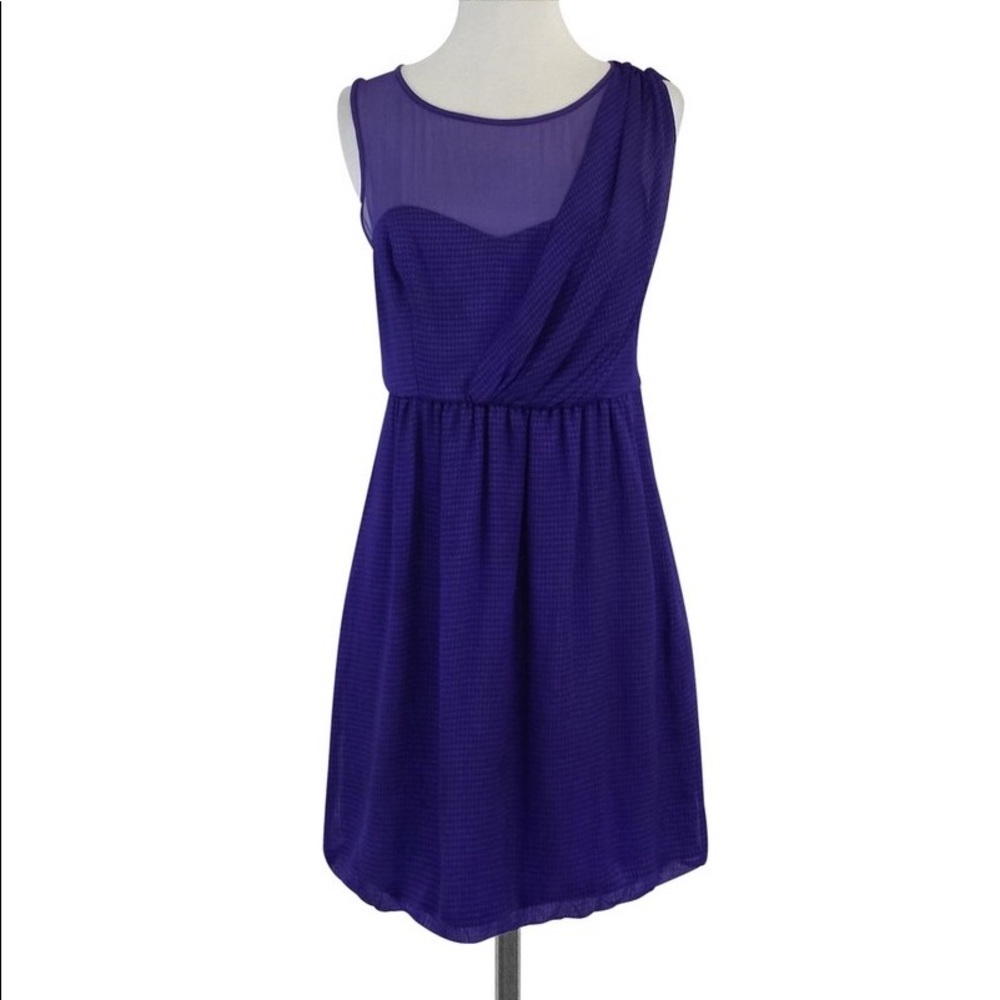 👗 Tibi Purple Sweetheart Mini Dress